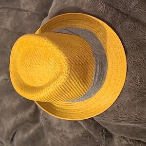 Straw fedora hat